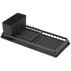 Dish drying rack BRABANTIA Compact, dark gray 12.6 x 46.3 x 20 cm - Brabantia