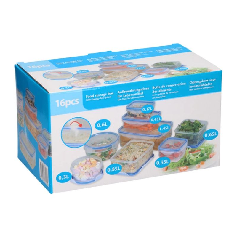 Uzglabāšanas kastes pārtikai komplekts