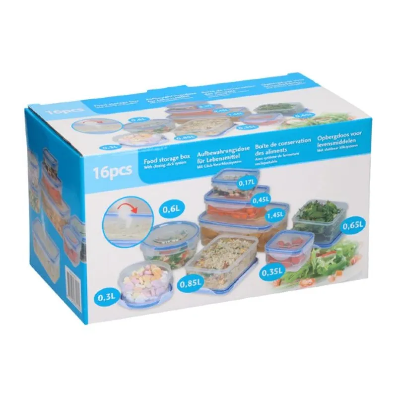 Uzglabāšanas kastes pārtikai komplekts