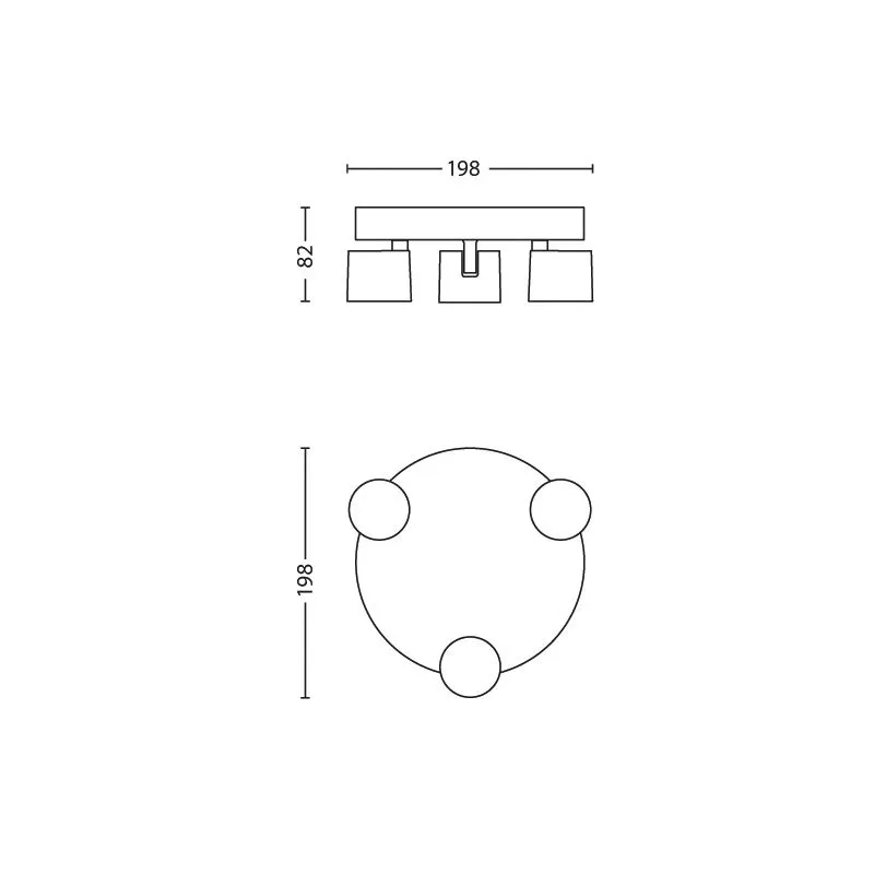Lampa pārvietojams Philips Star 915004146301, LED, 2700 °K, 3 x 4.5 W