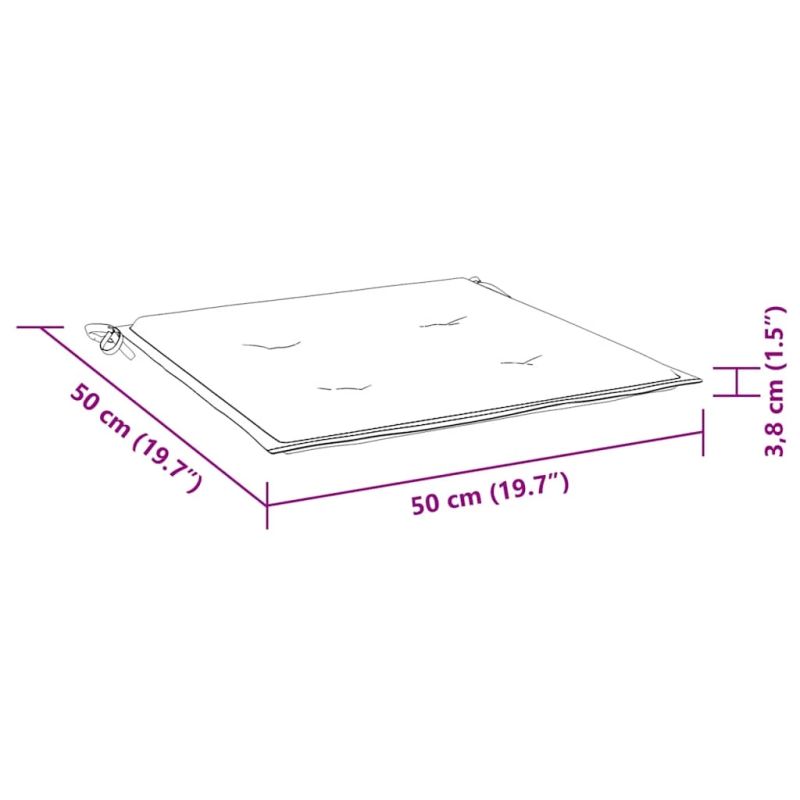 vidaXL dārza krēsli, sarkani matrači, 4 gab., masīvs tīkkoks