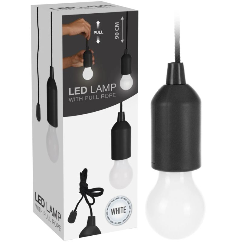 Lampa ar slēdzi melna