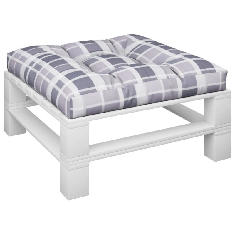 vidaXL palešu dīvāna spilvens, 70x70x12 cm, četrstūru raksts, audums