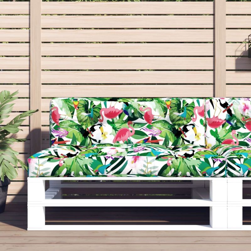 vidaXL palešu spilvens, 120x40x12 cm, audums, daudzkrāsains