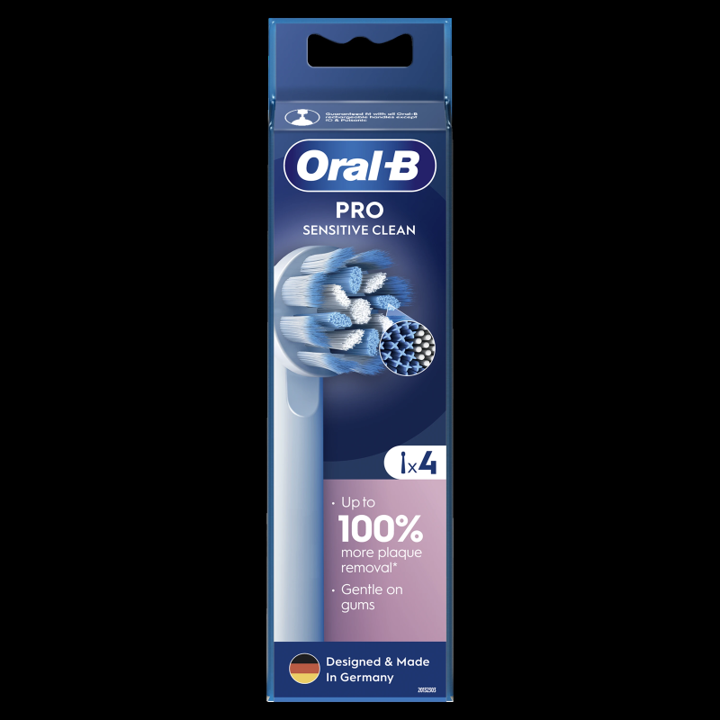 Oral-B EB60-4 Sensitive Clean Pro Zobu Birstes Uzgaļi, 4 Gab