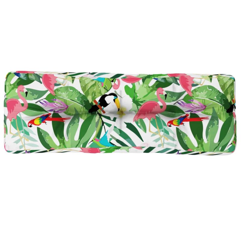 vidaXL palešu spilvens, 120x40x12 cm, audums, daudzkrāsains