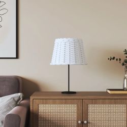 vidaXL lampas abažūrs, balts, DIA30x20 cm, pīts