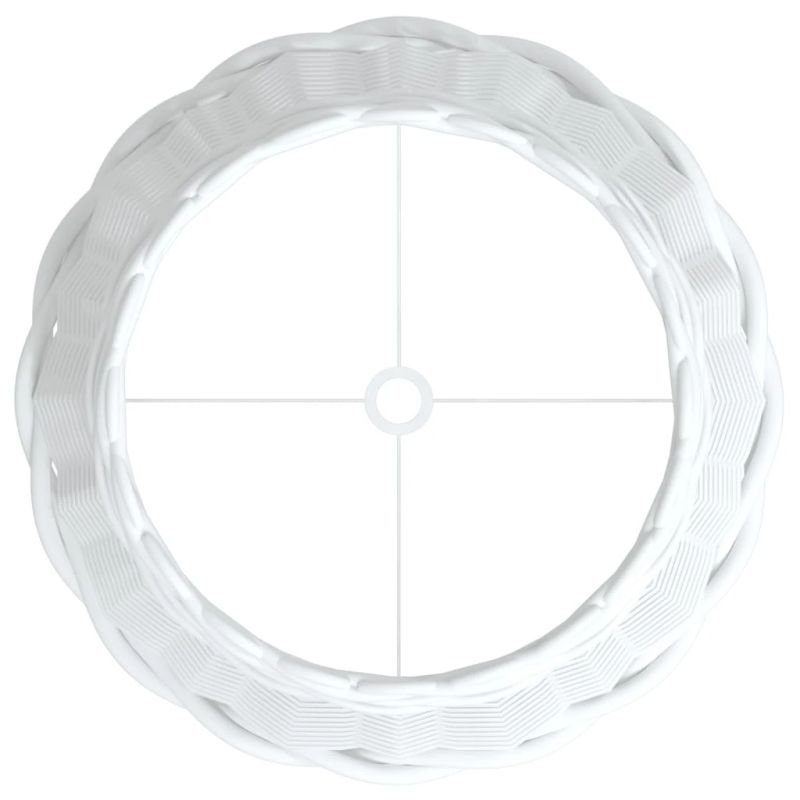 vidaXL lampas abažūrs, balts, DIA30x20 cm, pīts