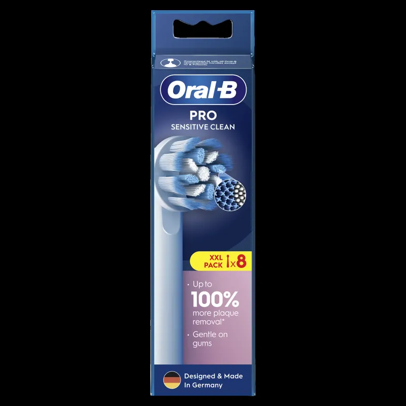 Oral-B EB60-8 Sensitive Clean Pro Dantų Šepetėlio Galvutės, 8 Vnt.