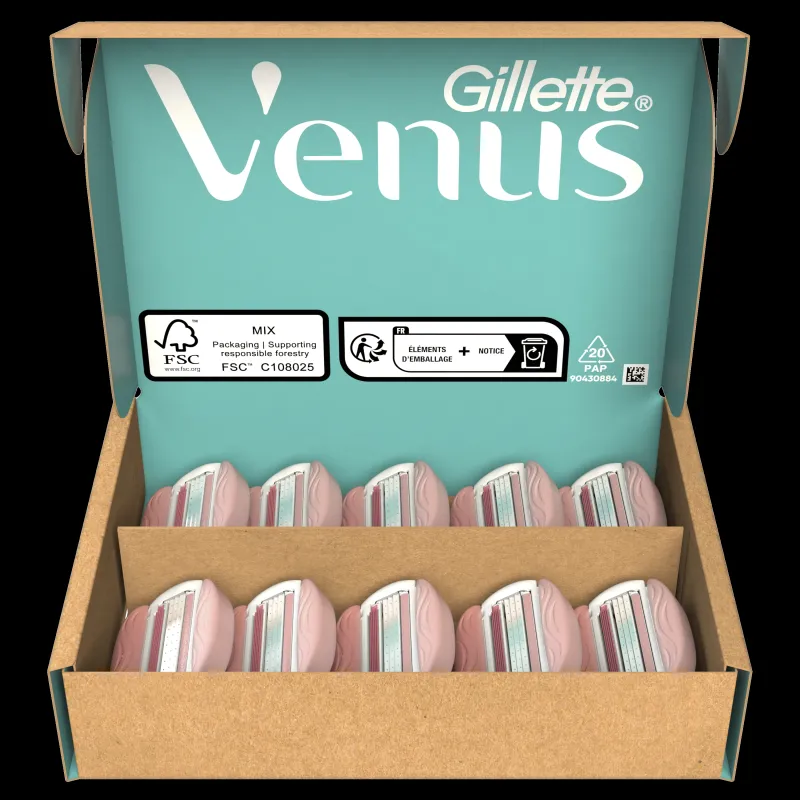 Gillette Venus ComfortGlide Spa Breeze Razor Skuvekļa Maināmas Asmeņu Kasetnes, 10 gab