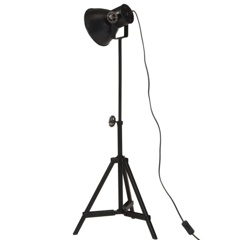 vidaXL grīdas lampa, 25 W, melna, 35x35x65-95 cm, E27
