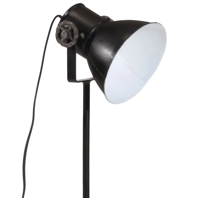 vidaXL grīdas lampa, 25 W, melna, 35x35x65-95 cm, E27