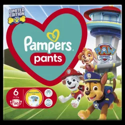 Pampers Pants Paw Patrol Подгузники, Pазмер 6, 60 Подгузника, 14-19 kg