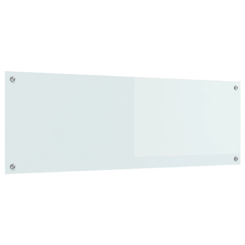 vidaXL Virtuves aizsargpanelis Balts 120 x 40 cm rūdīts stikls
