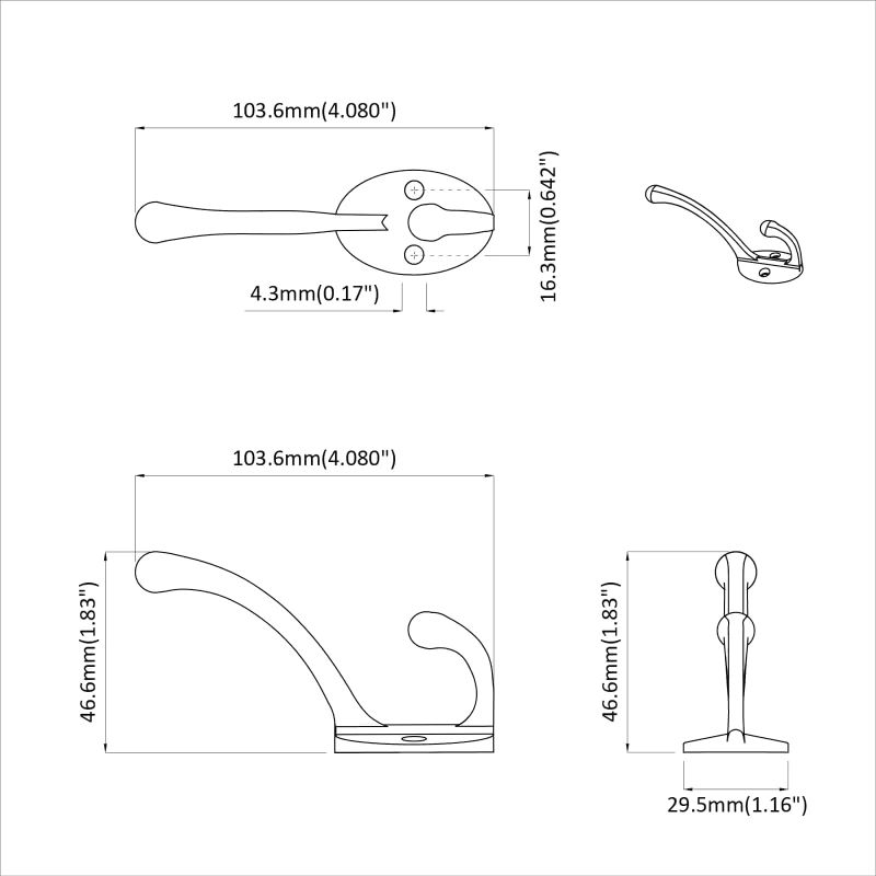 vidaXL Apģērbu āķis 346 pcs Melna 102 x 29 x 47mm Cinka sakausējums