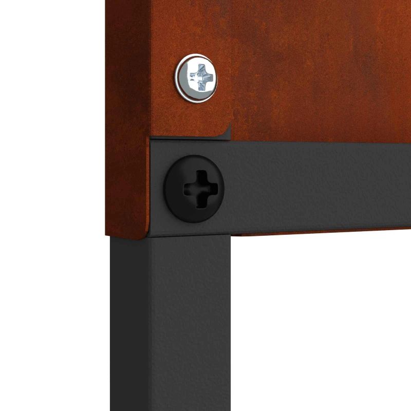 vidaXL Dārza privātuma ekrāns Rūsa 32 x 140 cm Novecināts tērauds