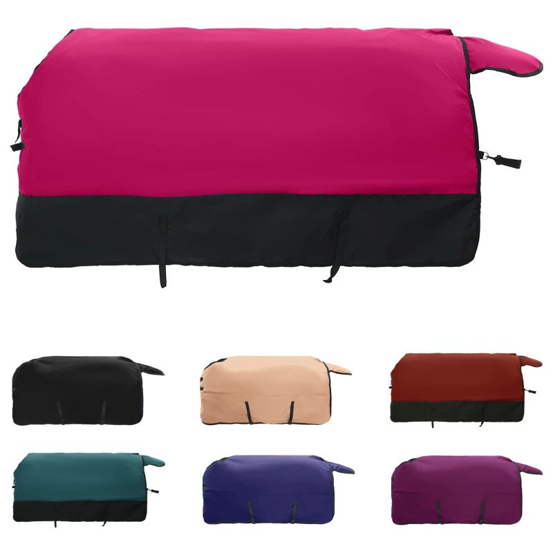 vidaXL Zirgu sega Rožains un melns 115 cm Poliesters