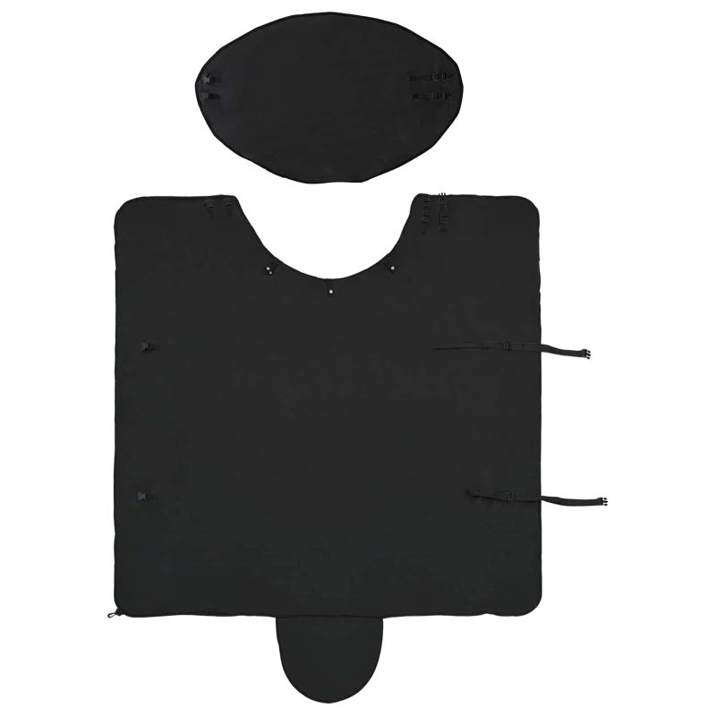 vidaXL Zirgu sega Melna Poliesters