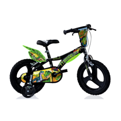 Vaikiškas dviratis Dino Bikes 616L-DS, juoda sp.-žalia sp., 10'', 16