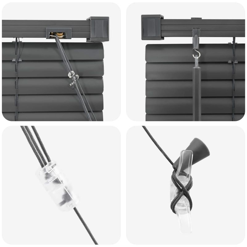 vidaXL Venēcijas žalūzija Sudrabaini pelēks 150 x 100 cm PVC