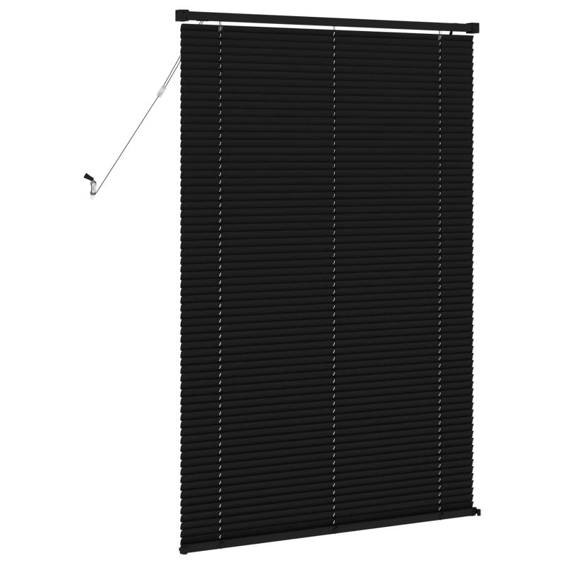 vidaXL Venēcijas žalūzija Regulējams Melna 150 x 80 cm PVC