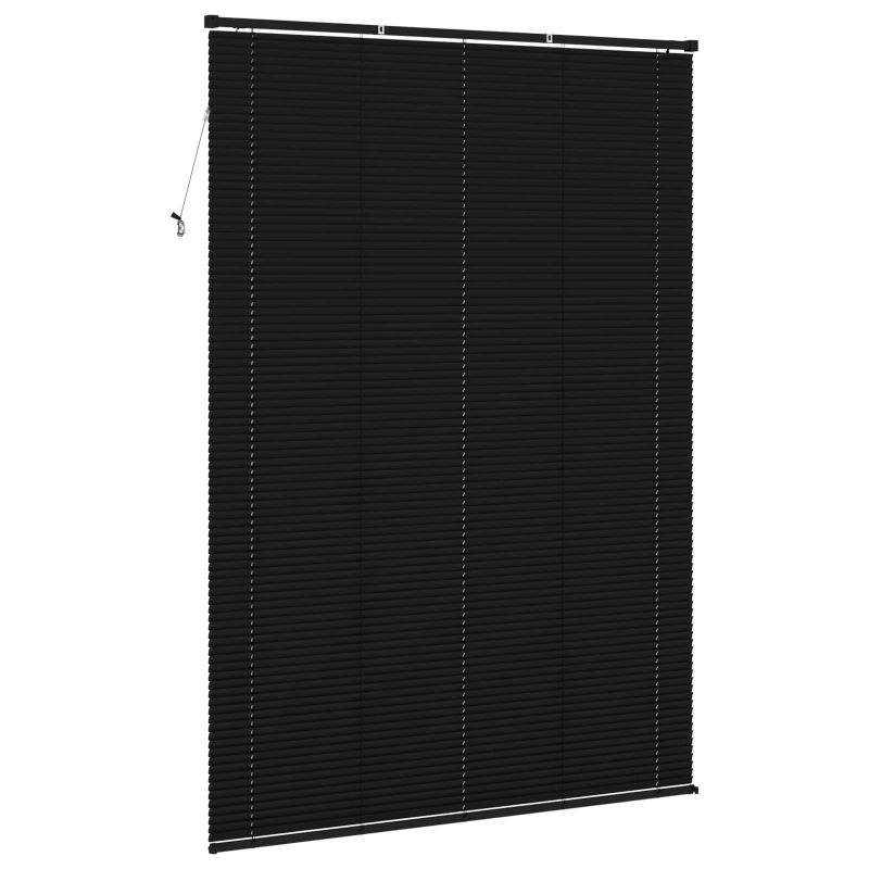 vidaXL Venēcijas žalūzija Regulējams Melna 213 x 140 cm PVC