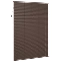 vidaXL Venēcijas žalūzija Tumši brūna ar rakstu 213 x 160 cm PVC