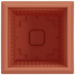 vidaXL Kvadrātveida Ziedu Pods 6 pcs Ķieģeļu sarkans 16 x 16 x 14 cm