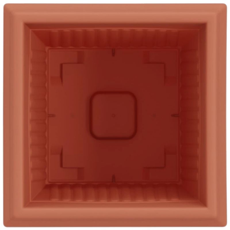 vidaXL Kvadrātveida Ziedu Pods 6 pcs Ķieģeļu sarkans 16 x 16 x 14 cm