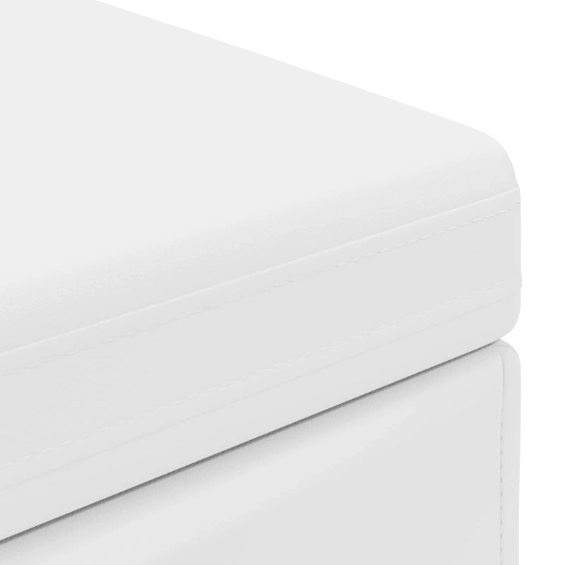 vidaXL Krēsls Balts 41 x 41 x 40 cm Mākslīgā āda un inženierijas koks