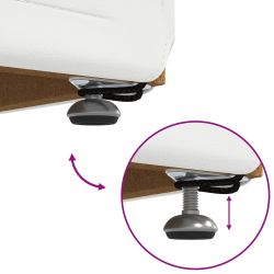 vidaXL Krēsls Balts 61 x 41 x 40 cm Mākslīgā āda un inženierijas koks