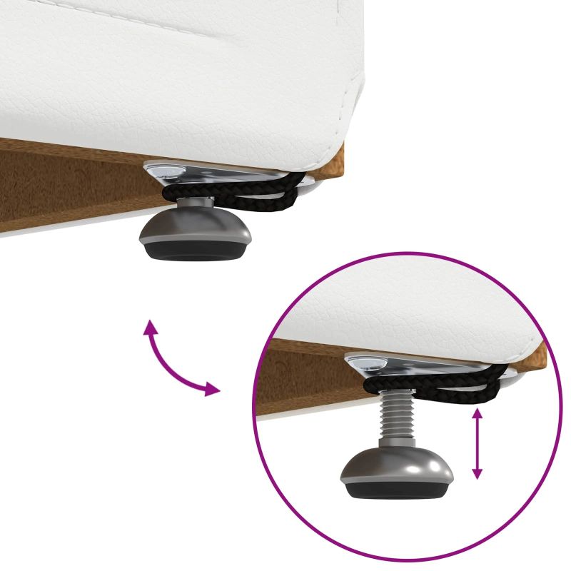 vidaXL Krēsls Balts 61 x 41 x 40 cm Mākslīgā āda un inženierijas koks