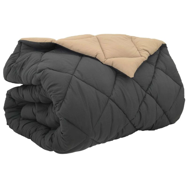 vidaXL Ziemas gultas sega Antracīts un taupe 220 x 240 cm Mikrošķiedra