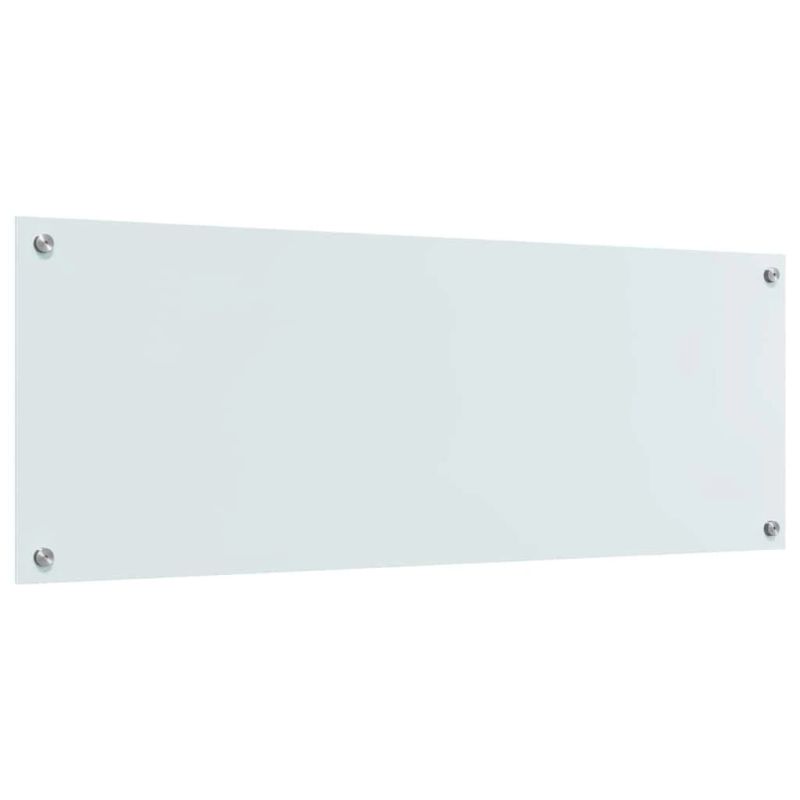 vidaXL Virtuves aizsargpanelis 2 pcs Balts 110 x 40 cm rūdīts stikls