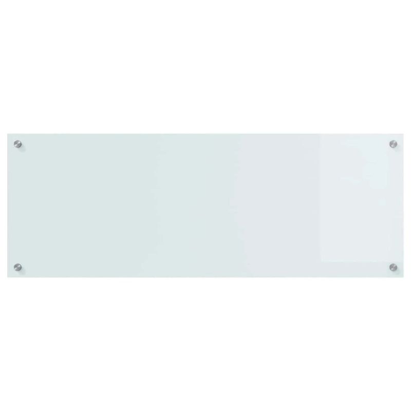 vidaXL Virtuves aizsargpanelis 2 pcs Balts 110 x 40 cm rūdīts stikls
