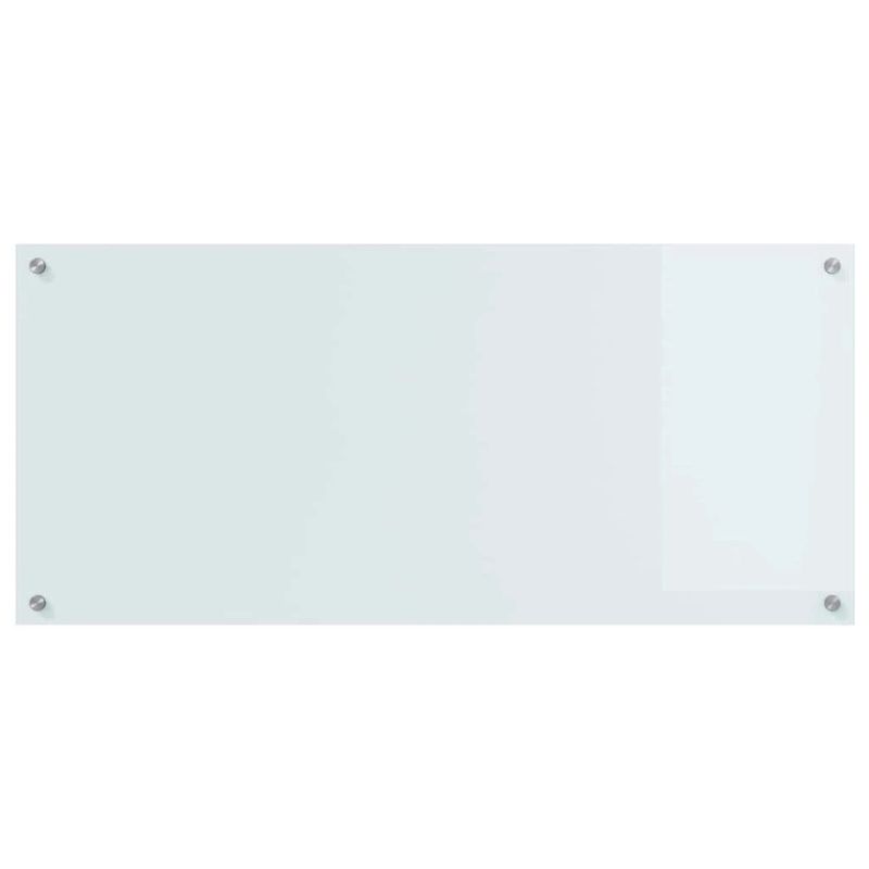 vidaXL Virtuves aizsargpanelis 2 pcs Balts 110 x 50 cm rūdīts stikls