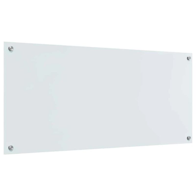 vidaXL Virtuves aizsargpanelis 2 pcs Balts 110 x 50 cm rūdīts stikls