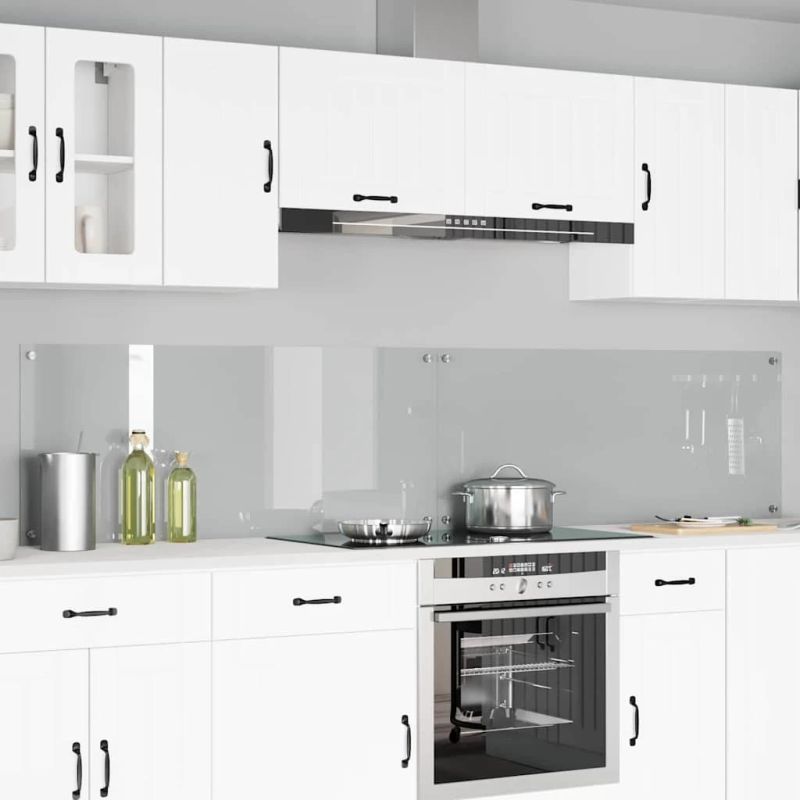 vidaXL Virtuves aizsargpanelis 2 pcs Caurspīdīgs 120 x 50 cm