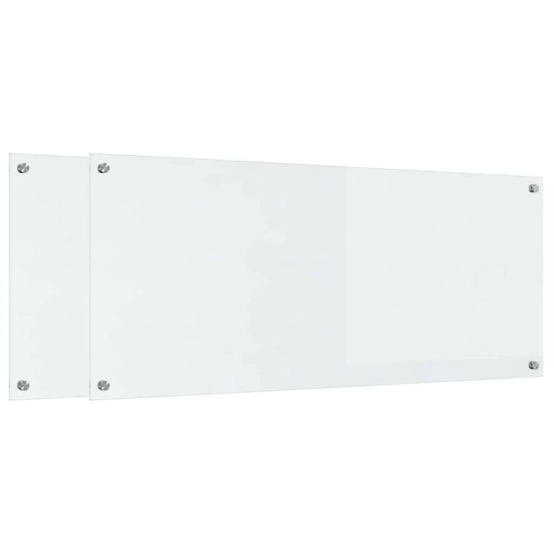 vidaXL Virtuves aizsargpanelis 2 pcs Caurspīdīgs 120 x 50 cm