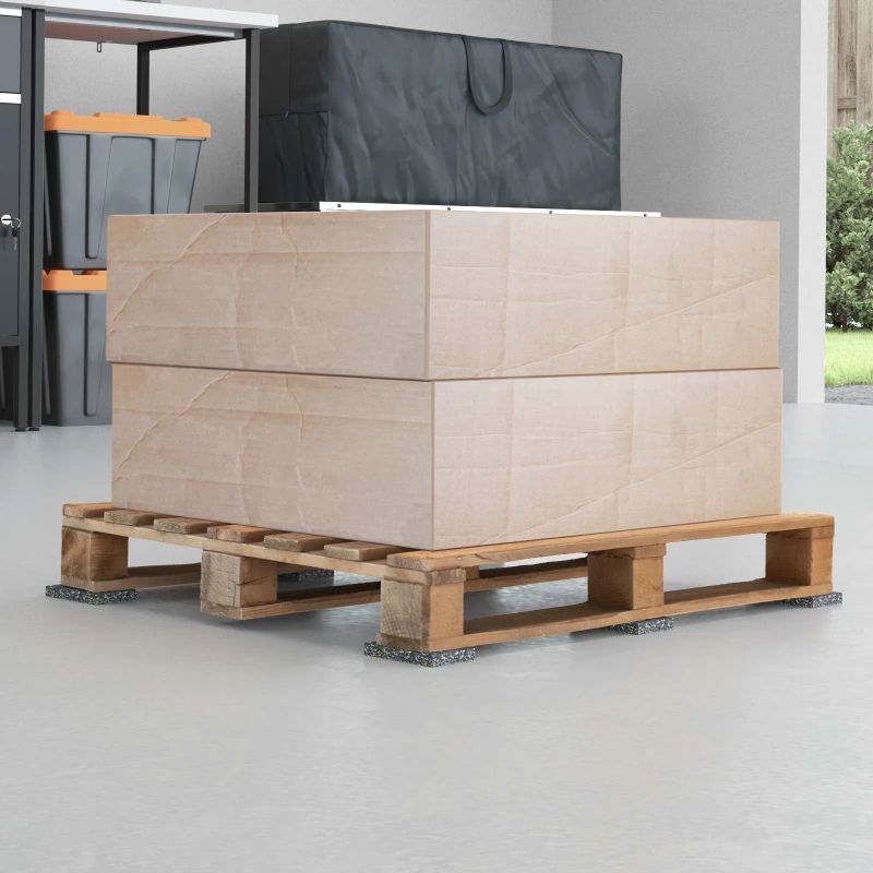 vidaXL Gumijas rullis Melna Gumija