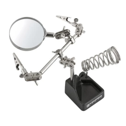 Lodāmura turētājs ar palielināmo stiklu