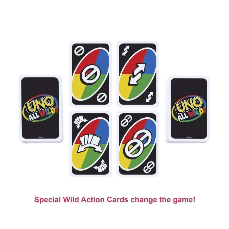 Uno kāršu spēle Mattel Games All Wild HHL33, EN