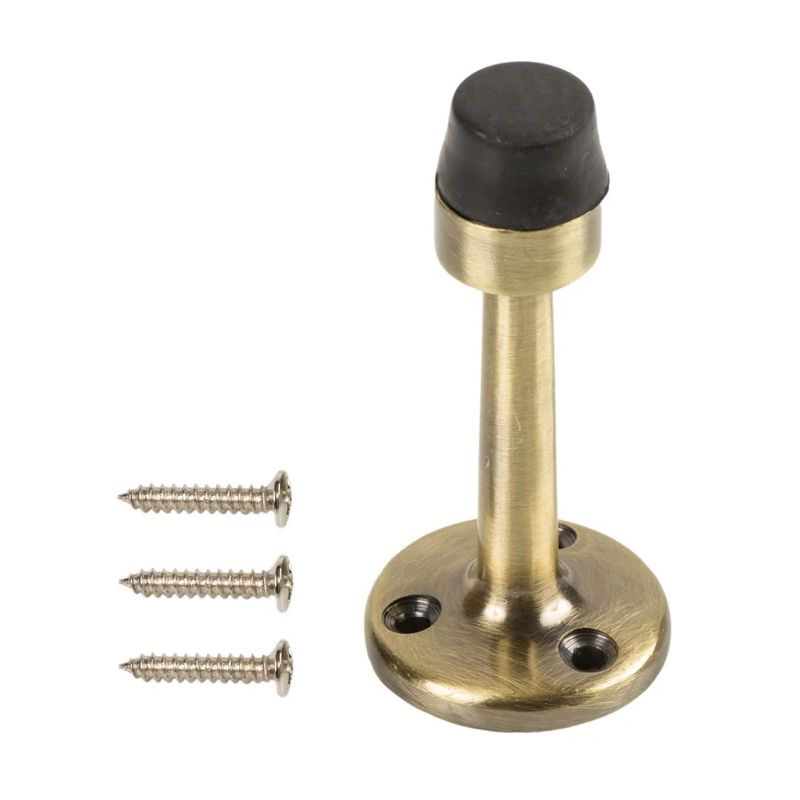 Durvju atbalsts Haushalt DS011CC, 7.7 cm, DIA 3.6 cm, gumija-tērauds, misiņš