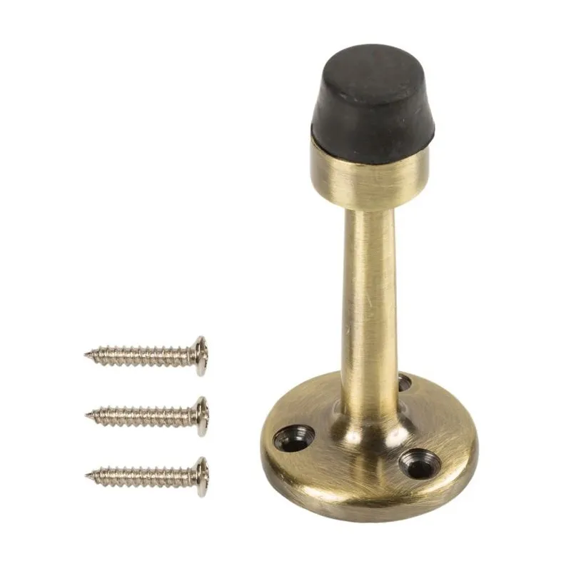 Durvju atbalsts Haushalt DS011CC, 7.7 cm, DIA 3.6 cm, gumija-tērauds, misiņš