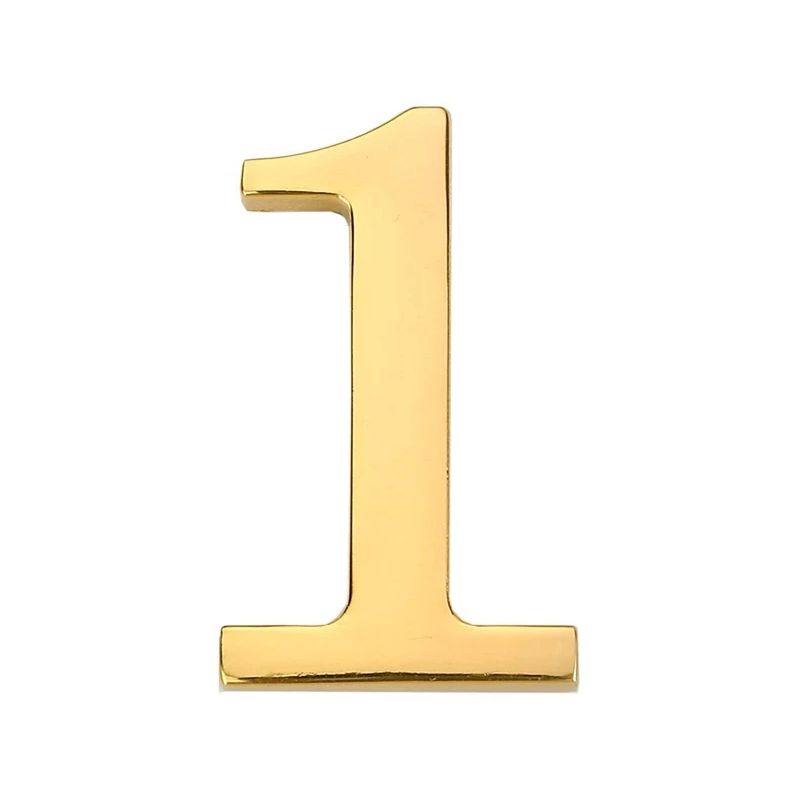 Durvju numurs 1 zelta krāsā 45 mm