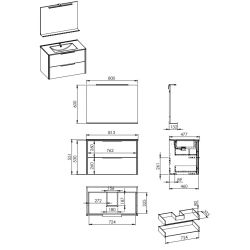 Skapītis apakš.aria ar sp.un izl.80 koka