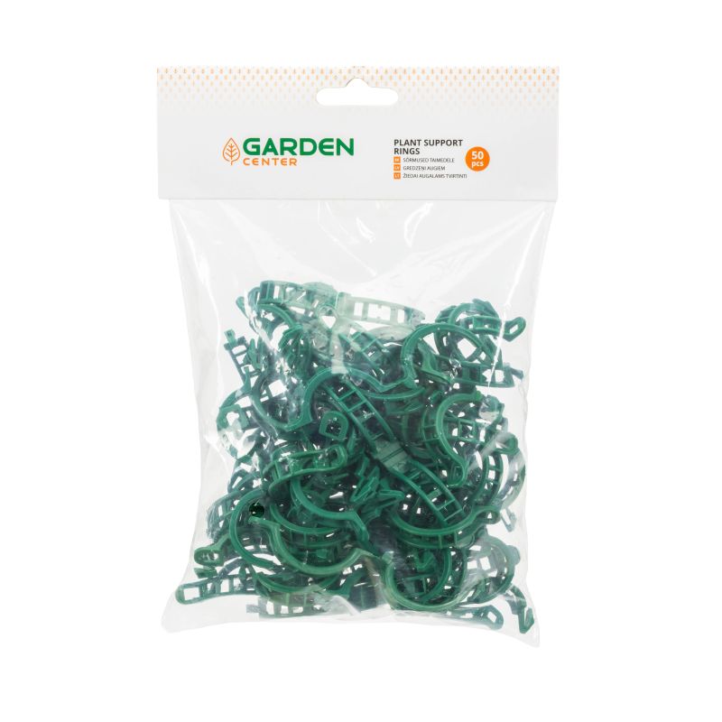 Кольца для крепления растений Garden Center, 26 см, пластик, зеленый цв., 50 шт.