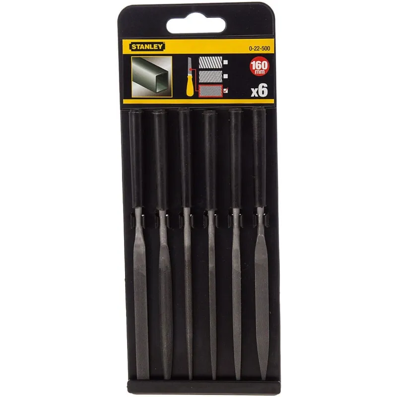 Vīļu komplekts Stanley 0-22-500, pusapaļš, 150 mm, metāla