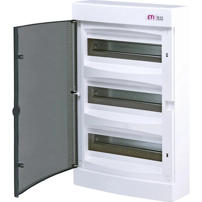 Moduļu panelis ETI ECT36PT, virsapmetuma, IP40, 36 mod., balta krās.-melna krās.