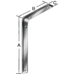 Konsole 3f 235x160mm, melna